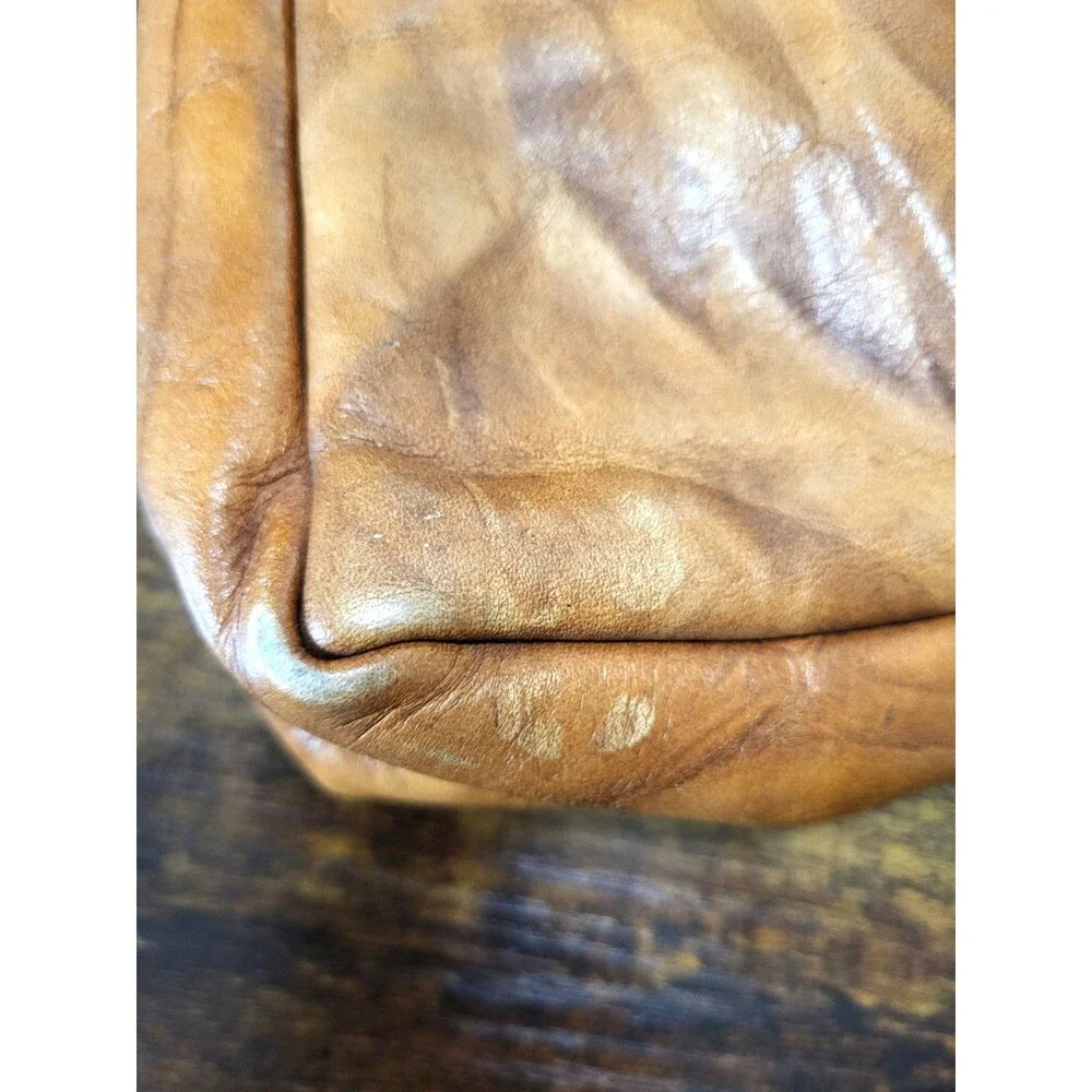 Vintage 70s revival Rustic Brown Leather Saddle Bag Purse Western Boho